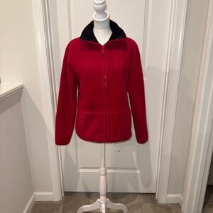 Women's Classic Red Fleece Utility Jacket